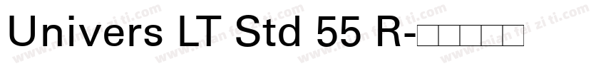 Univers LT Std 55 R字体转换